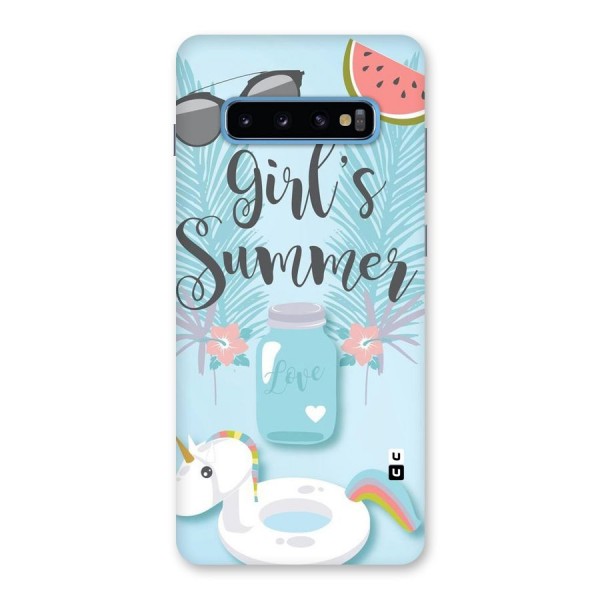 Girls Summer Back Case for Galaxy S10 Plus