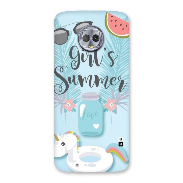 Girls Summer Back Case for Moto G6