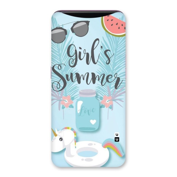 Girls Summer Back Case for Oppo Find X