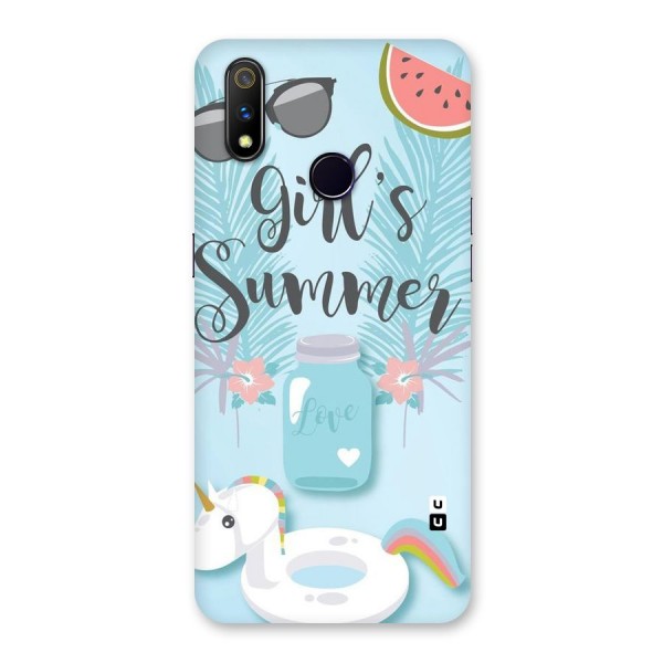 Girls Summer Back Case for Realme 3 Pro