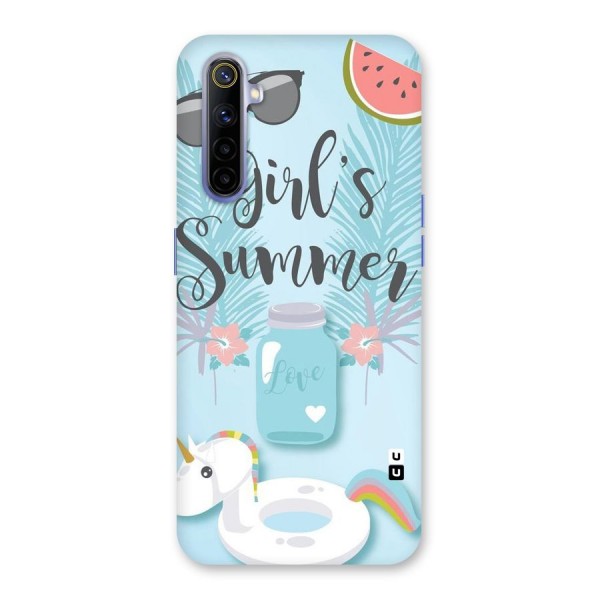 Girls Summer Back Case for Realme 6