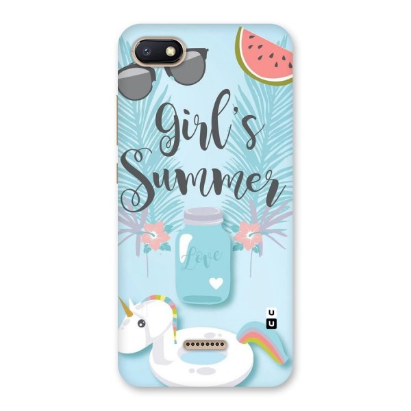 Girls Summer Back Case for Redmi 6A