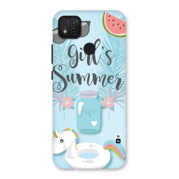 Girls Summer Back Case for Redmi 9C