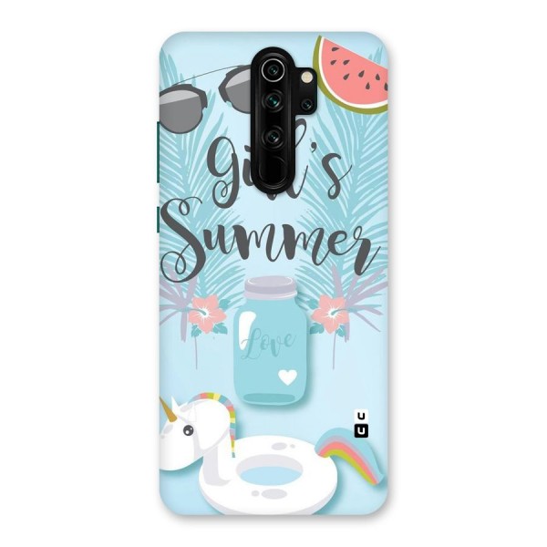 Girls Summer Back Case for Redmi Note 8 Pro