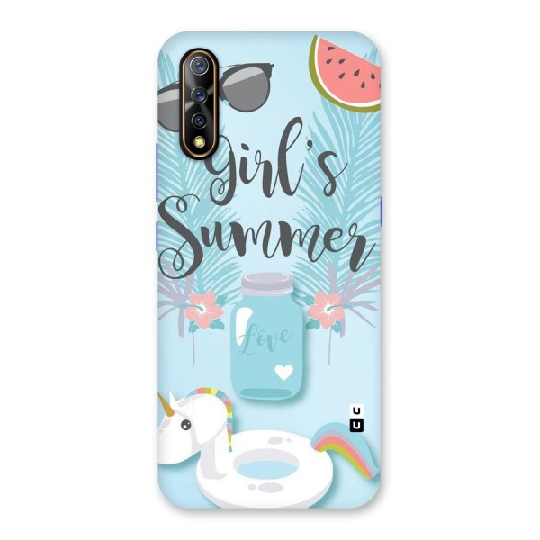 Girls Summer Back Case for Vivo S1