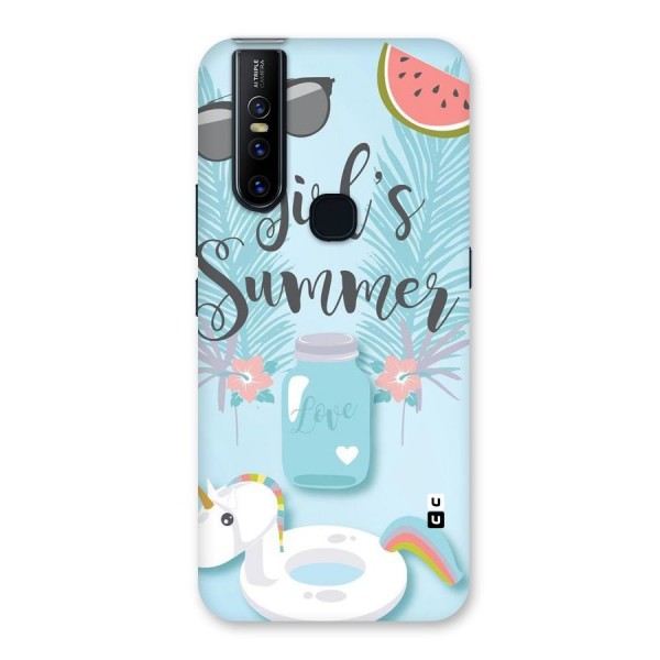 Girls Summer Back Case for Vivo V15