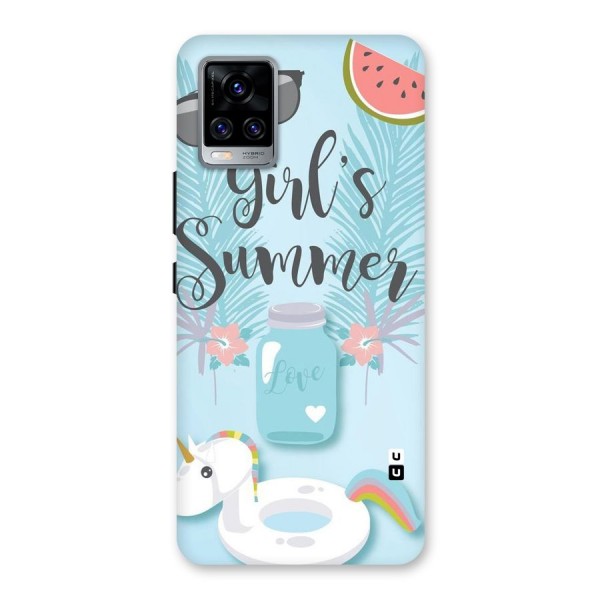 Girls Summer Back Case for Vivo V20 Pro