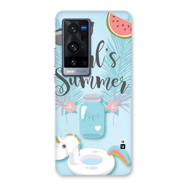 Girls Summer Back Case for Vivo X60 Pro Plus