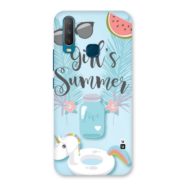 Girls Summer Back Case for Vivo Y12