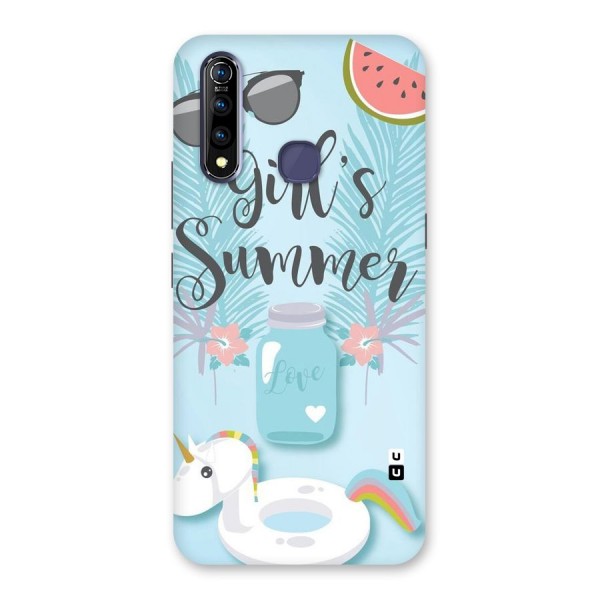 Girls Summer Back Case for Vivo Z1 Pro