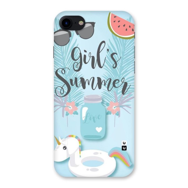 Girls Summer Back Case for iPhone SE 2020