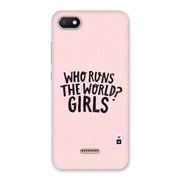 Girls World Back Case for Redmi 6A