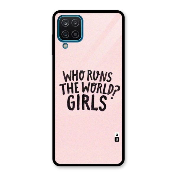 Girls World Glass Back Case for Galaxy A12