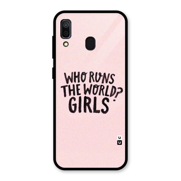 Girls World Glass Back Case for Galaxy A30