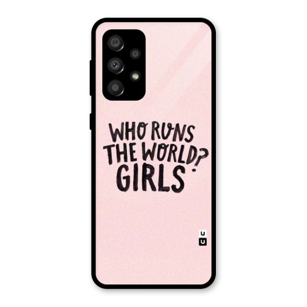 Girls World Glass Back Case for Galaxy A32