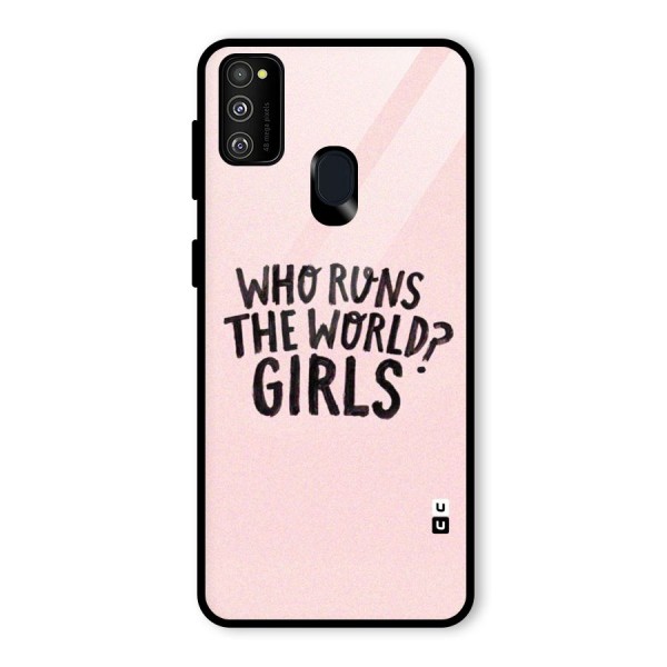 Girls World Glass Back Case for Galaxy M21