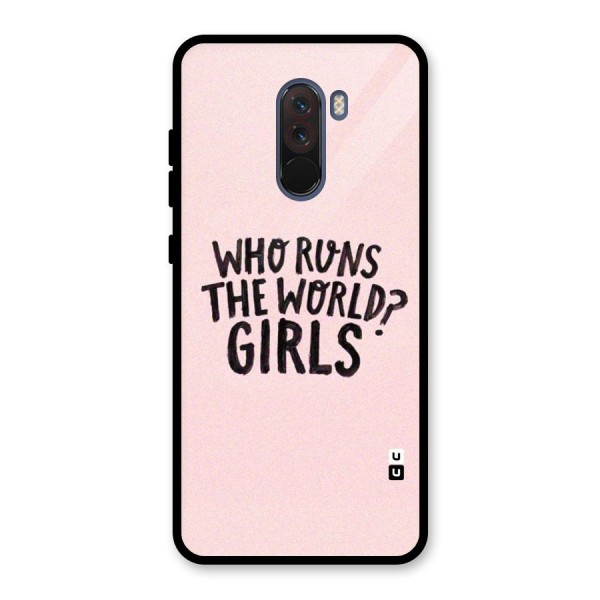 Girls World Glass Back Case for Poco F1