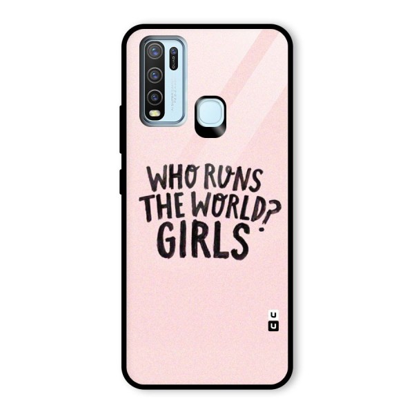 Girls World Glass Back Case for Vivo Y30