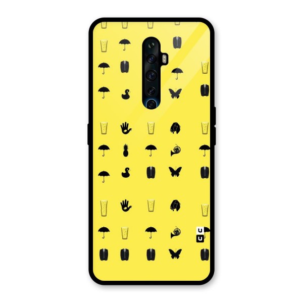 Glass Pattern Glass Back Case for Oppo Reno2 Z