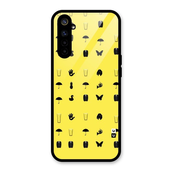 Glass Pattern Glass Back Case for Realme 6