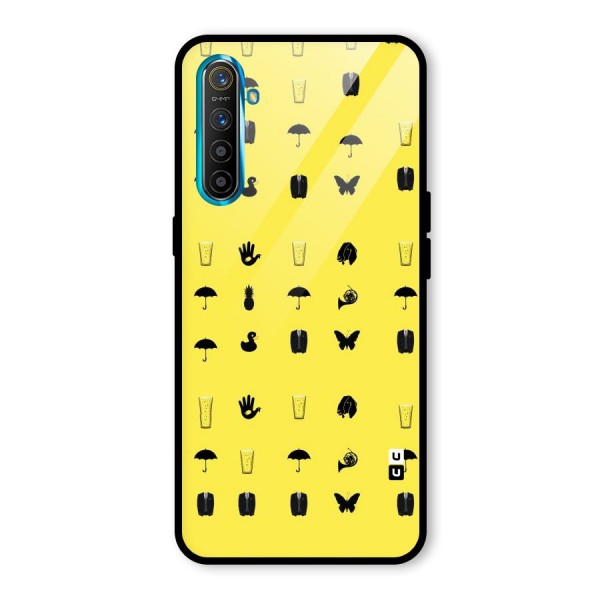 Glass Pattern Glass Back Case for Realme XT