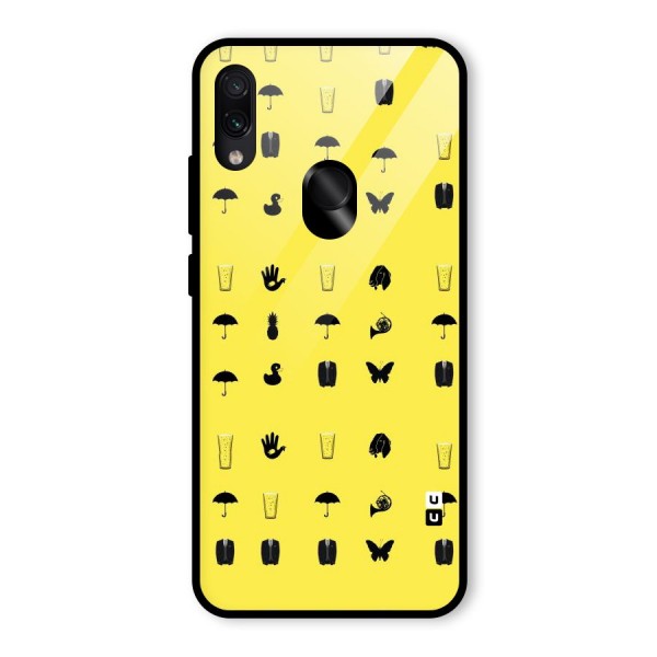 Glass Pattern Glass Back Case for Redmi Note 7