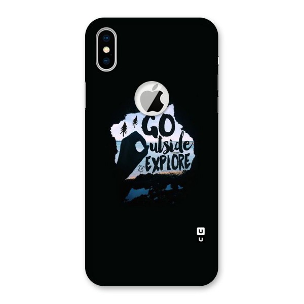 Go Outside Back Case for iPhone XS Logo Cut