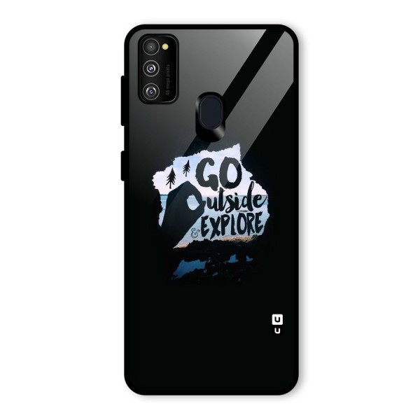 Go Outside Glass Back Case for Galaxy M21