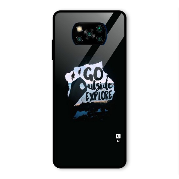 Go Outside Glass Back Case for Poco X3 Pro