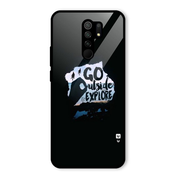 Go Outside Glass Back Case for Redmi 9 Prime