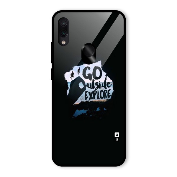 Go Outside Glass Back Case for Redmi Note 7