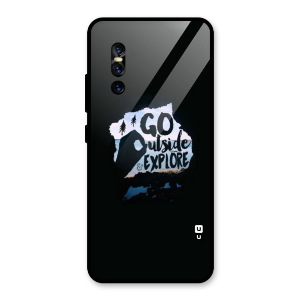 Go Outside Glass Back Case for Vivo V15 Pro