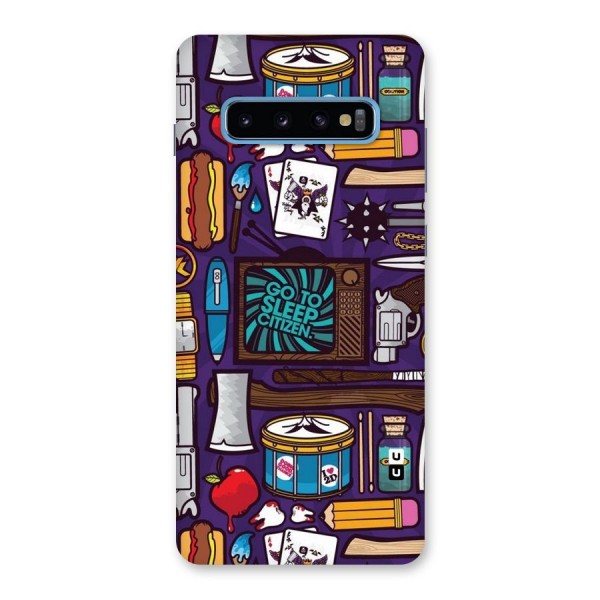 Go To Sleep Back Case for Galaxy S10 Plus