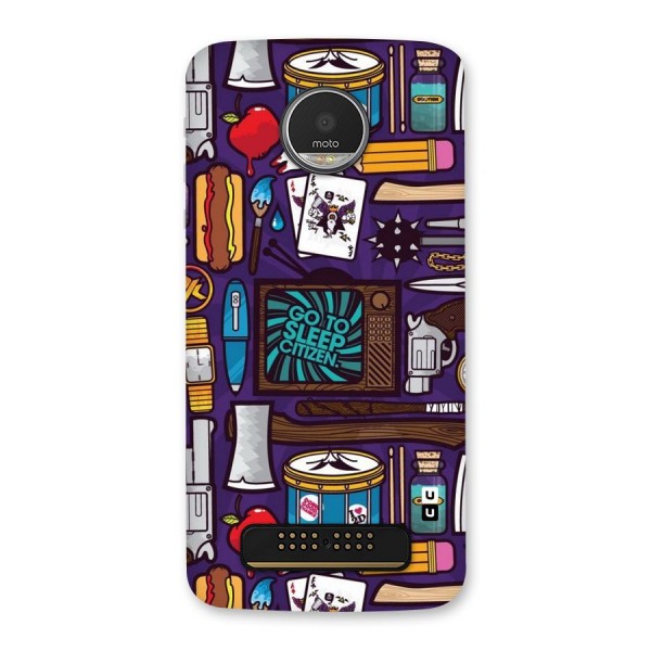 Go To Sleep Back Case for Moto Z Play