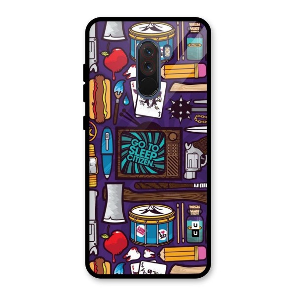 Go To Sleep Glass Back Case for Poco F1