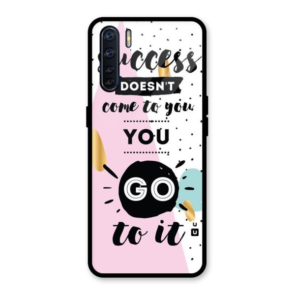 Go To Success Glass Back Case for Oppo F15