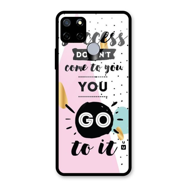 Go To Success Glass Back Case for Realme C15