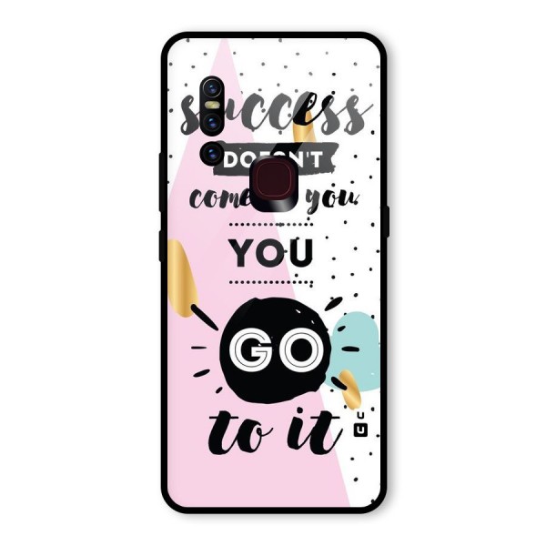 Go To Success Glass Back Case for Vivo V15