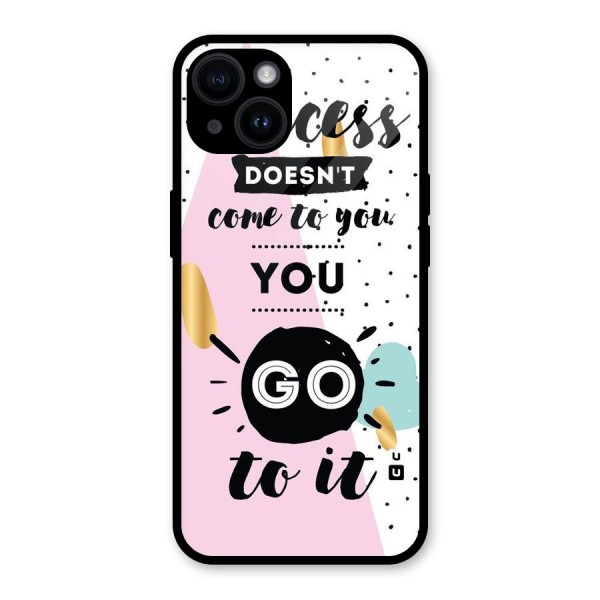 Go To Success Glass Back Case for iPhone 14