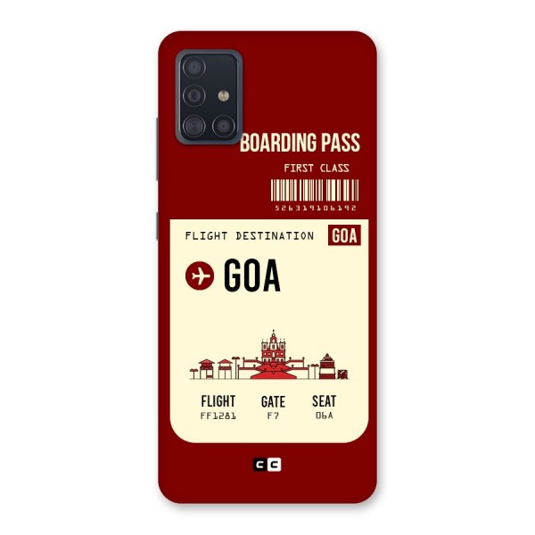 Goa Boarding Pass Back Case for Galaxy A51