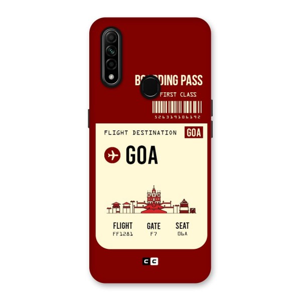 Goa Boarding Pass Back Case for Oppo A31