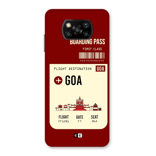 Goa Boarding Pass Back Case for Poco X3