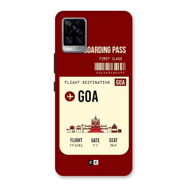 Goa Boarding Pass Back Case for Vivo V20 Pro