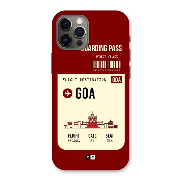 Goa Boarding Pass Back Case for iPhone 12 Pro