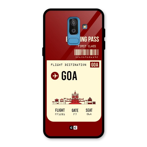 Goa Boarding Pass Glass Back Case for Galaxy J8