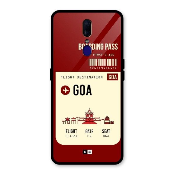 Goa Boarding Pass Glass Back Case for Oppo F11