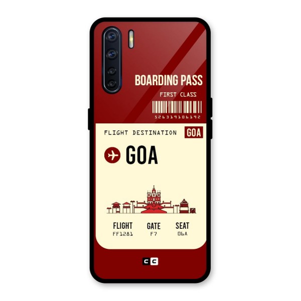 Goa Boarding Pass Glass Back Case for Oppo F15