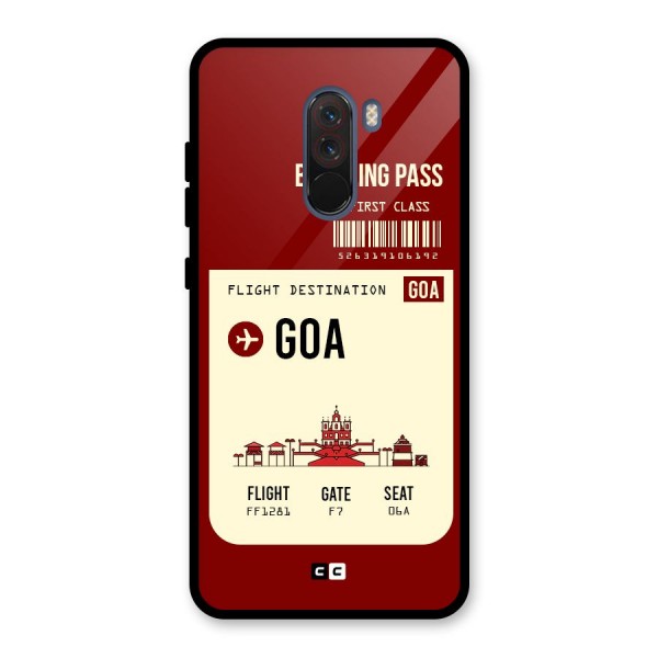 Goa Boarding Pass Glass Back Case for Poco F1