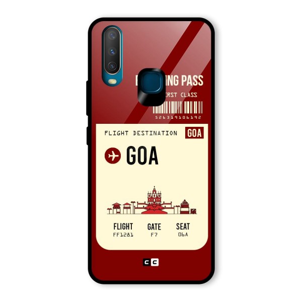 Goa Boarding Pass Glass Back Case for Vivo U10