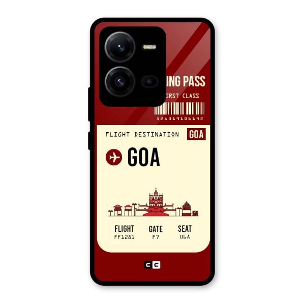 Goa Boarding Pass Glass Back Case for Vivo V25